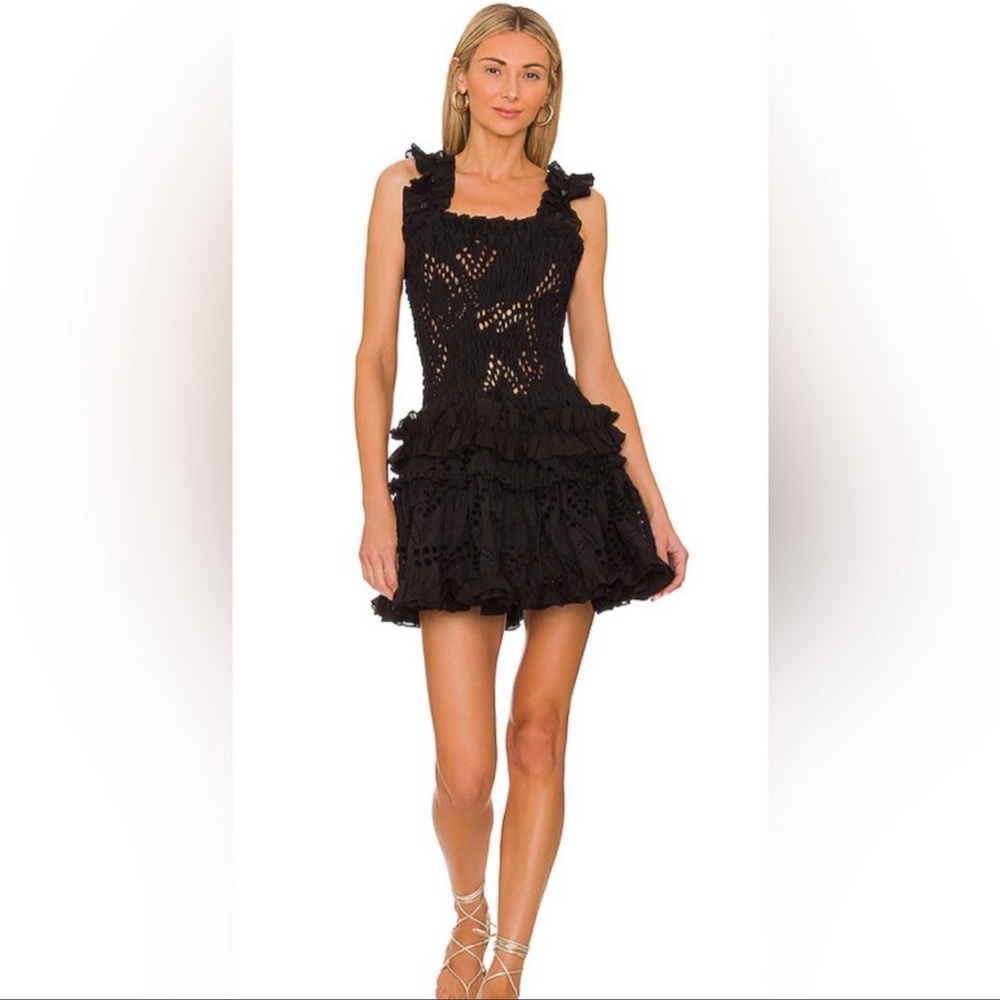 Waimari Alfresco hand made dress in black lace